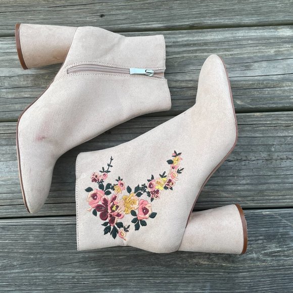 Zara Trafaluc Women Boot Shoes Flower Embroidery H - Picture 2 of 12